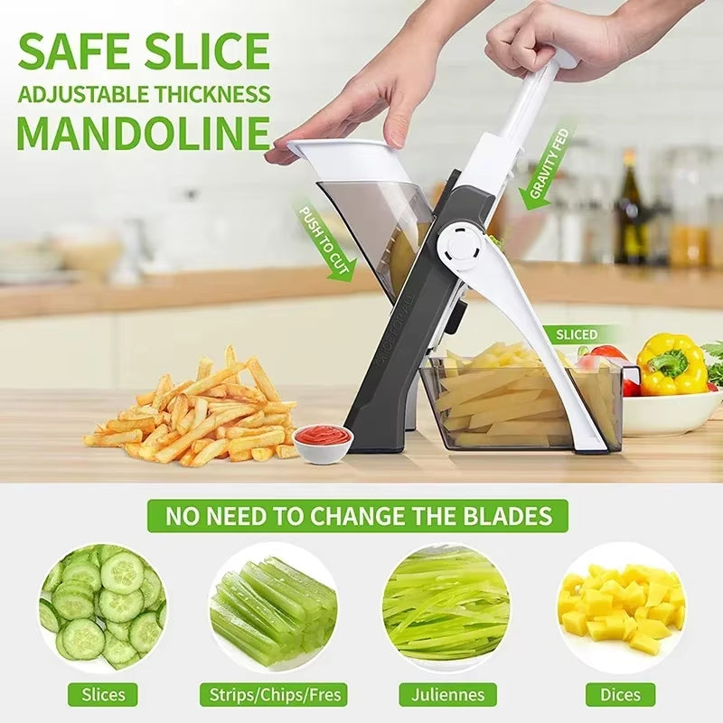 Vegetable Chopper High Quality Labor Saving Potato French Fries Graters Multifunctional Slicer Vegetable Cutter Kitchen Gadget